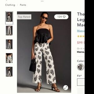 Maeve The Collette pant embroidered cropped pants, size 10